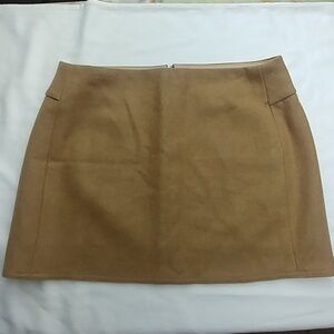 J. Crew wool camel colored lined mini skirt